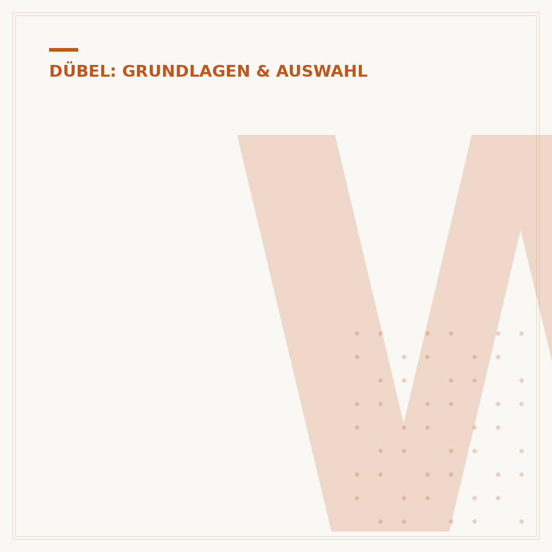 WHG Dübel: Auswahl, Anwendung und Qualität im Detail