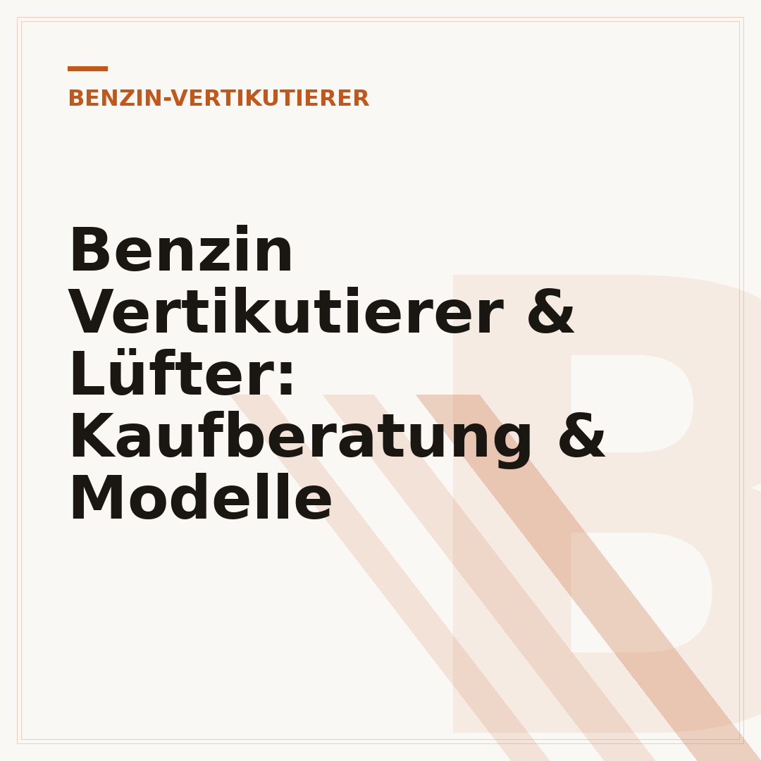 Benzin Vertikutierer & Lüfter: Kaufberatung & Modelle