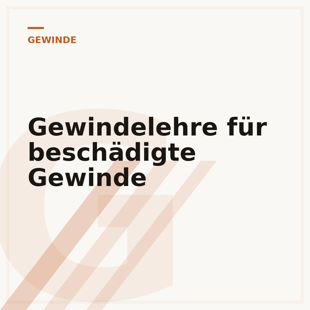 Gewindelehre für beschädigte Gewinde