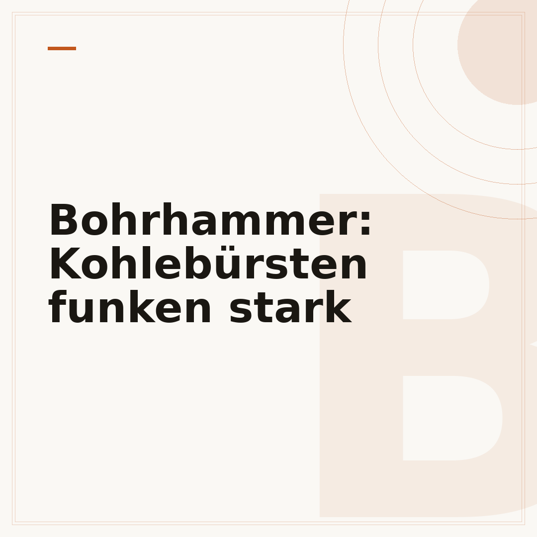 Bohrhammer: Kohlebürsten funken stark