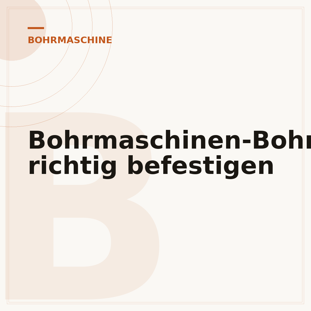 Bohrmaschinen-Bohrständer richtig befestigen