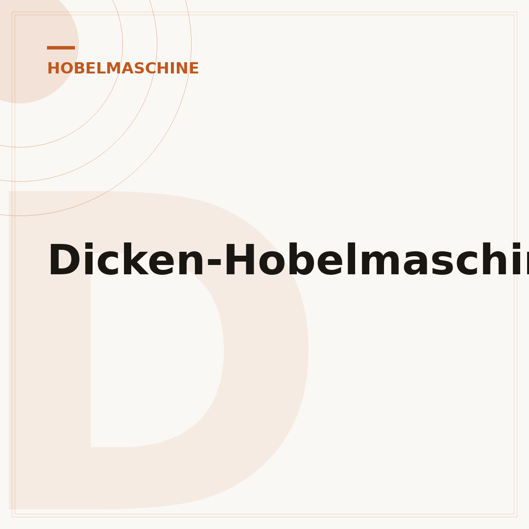 Dicken-Hobelmaschine