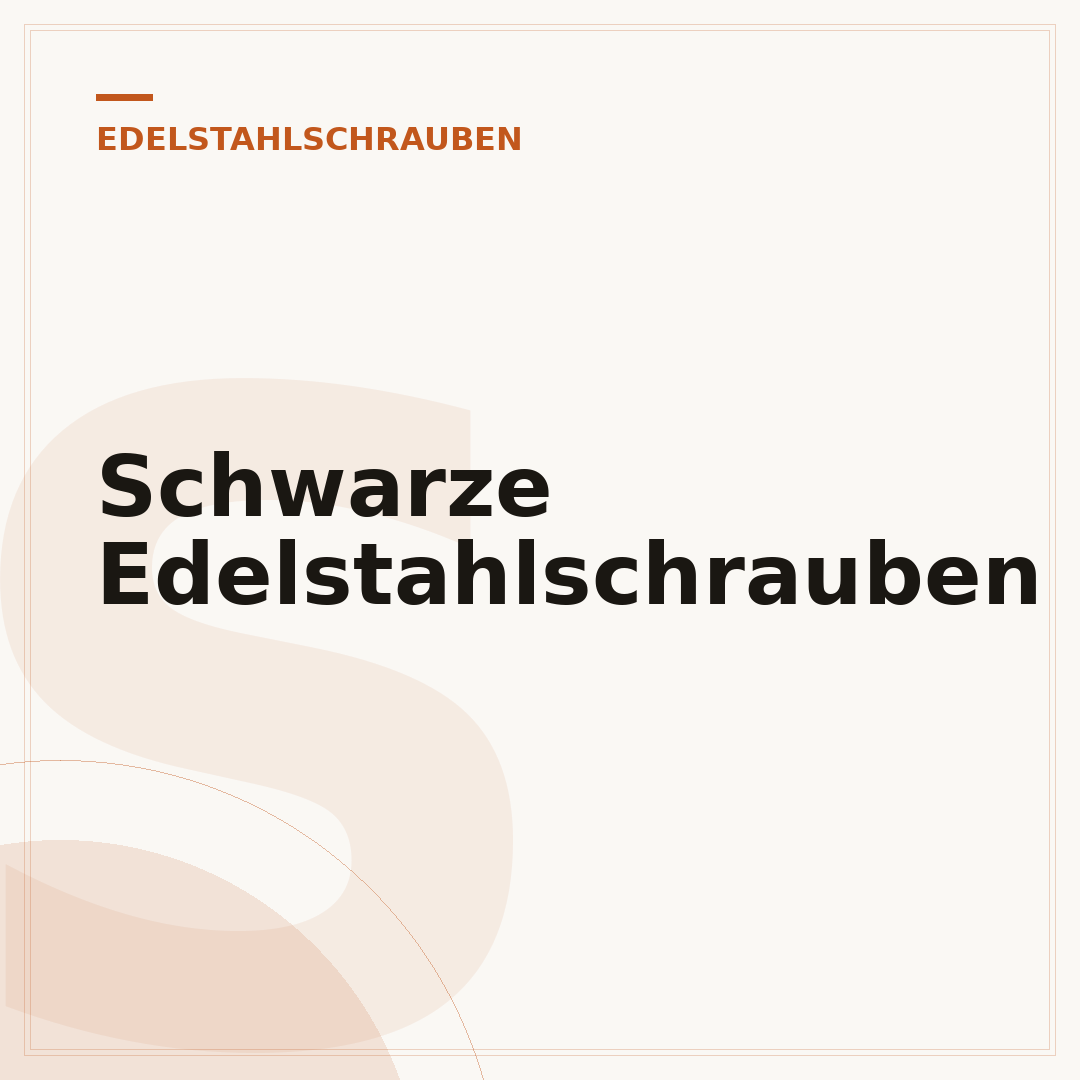 Schwarze Edelstahlschrauben