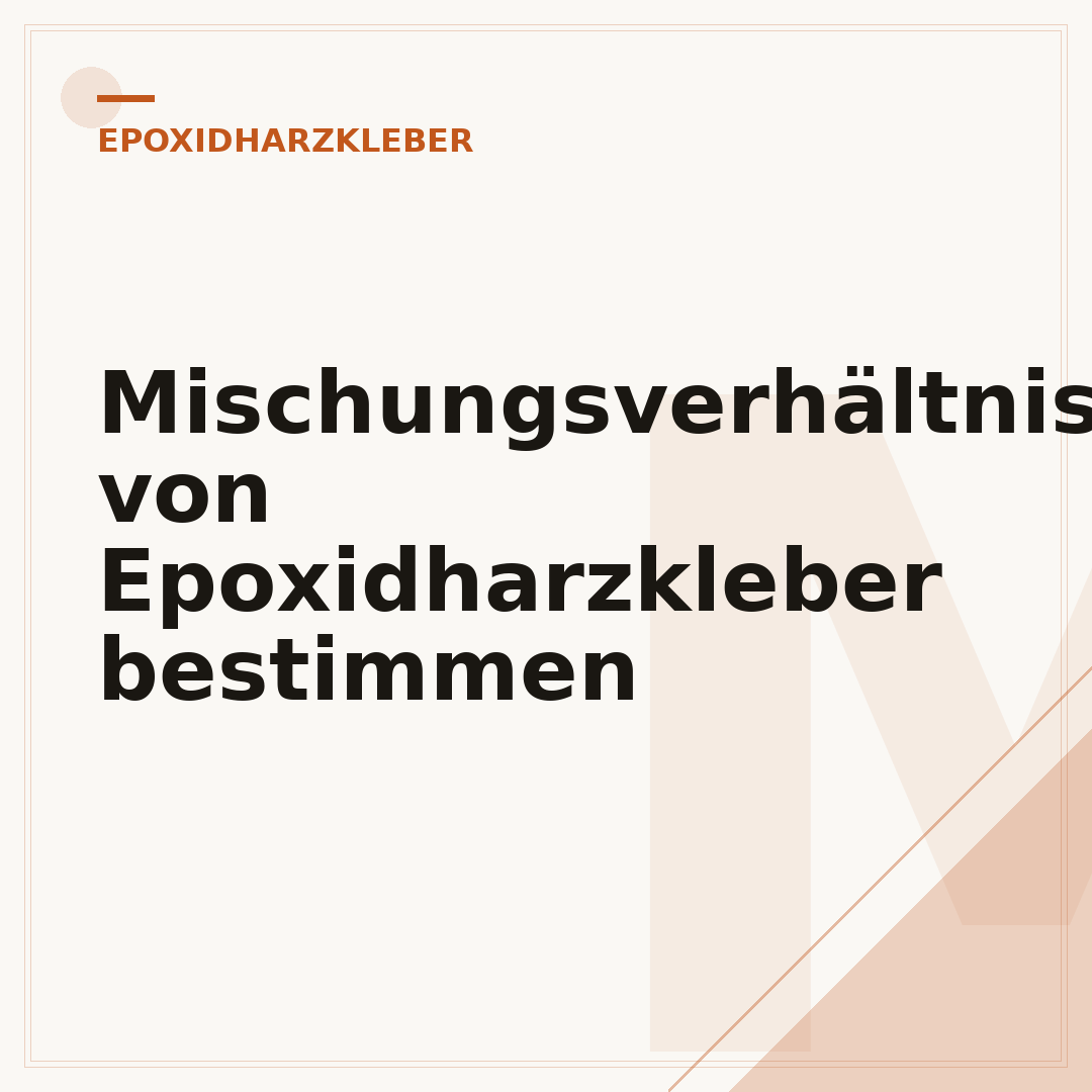 Mischungsverhältnis von Epoxidharzkleber bestimmen