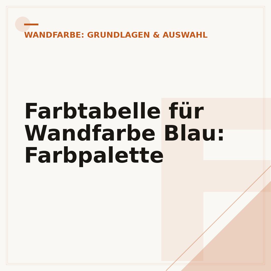 Farbtabelle für Wandfarbe Blau: Farbpalette
