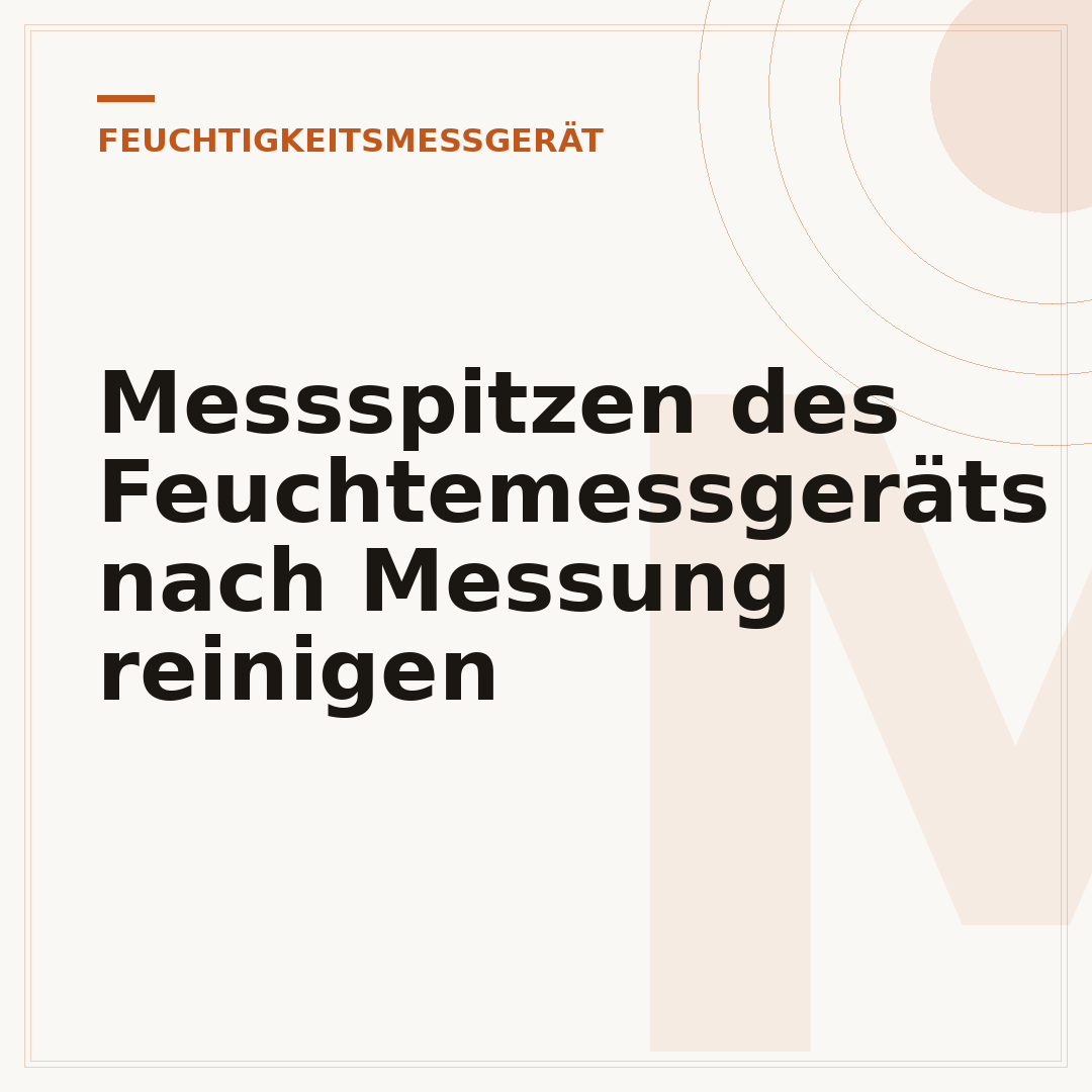 Messspitzen des Feuchtemessgeräts nach Messung reinigen