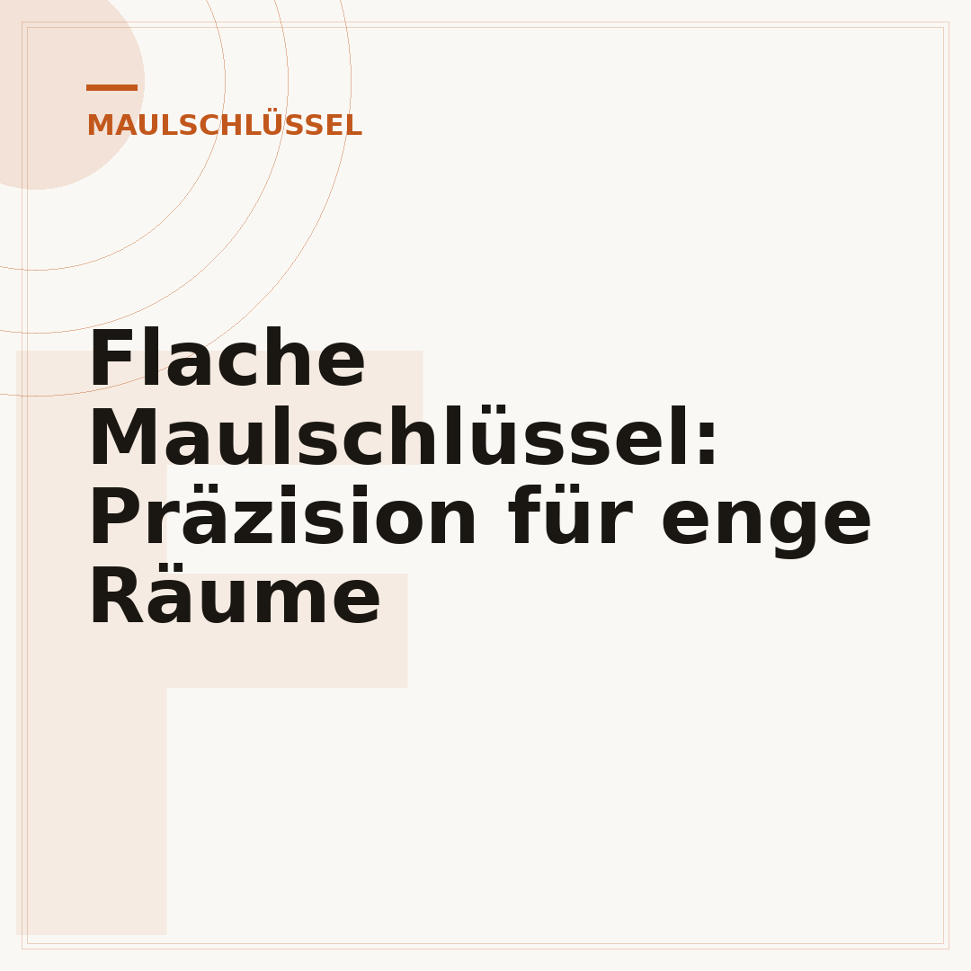 Flache Maulschlüssel: Präzision für enge Räume