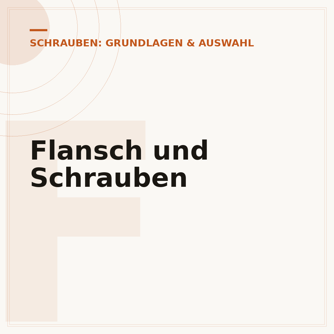 Flansch und Schrauben