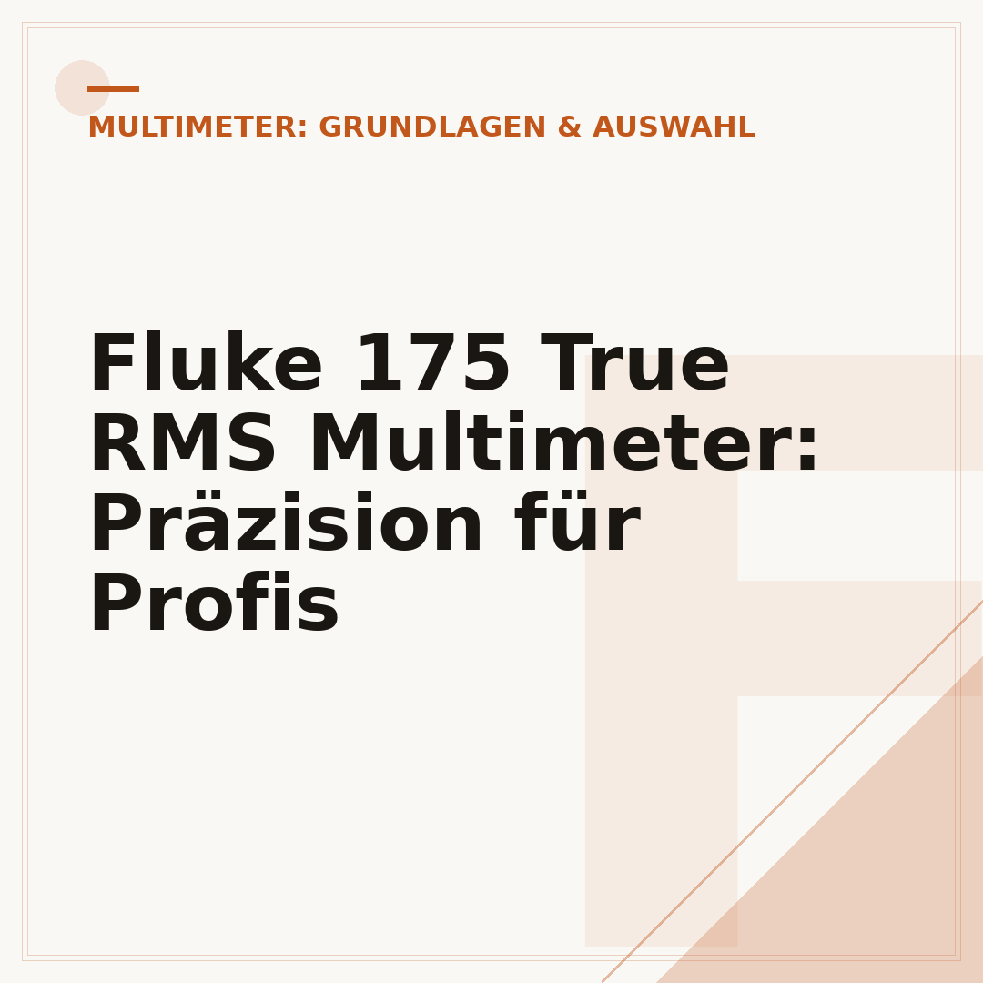 Fluke 175 True RMS Multimeter: Präzision für Profis