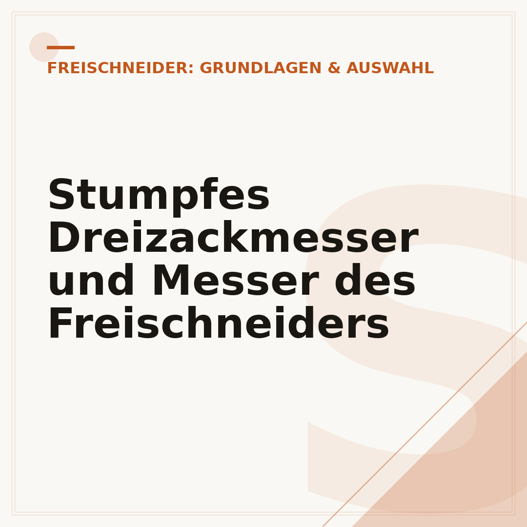 Stumpfes Dreizackmesser und Messer des Freischneiders