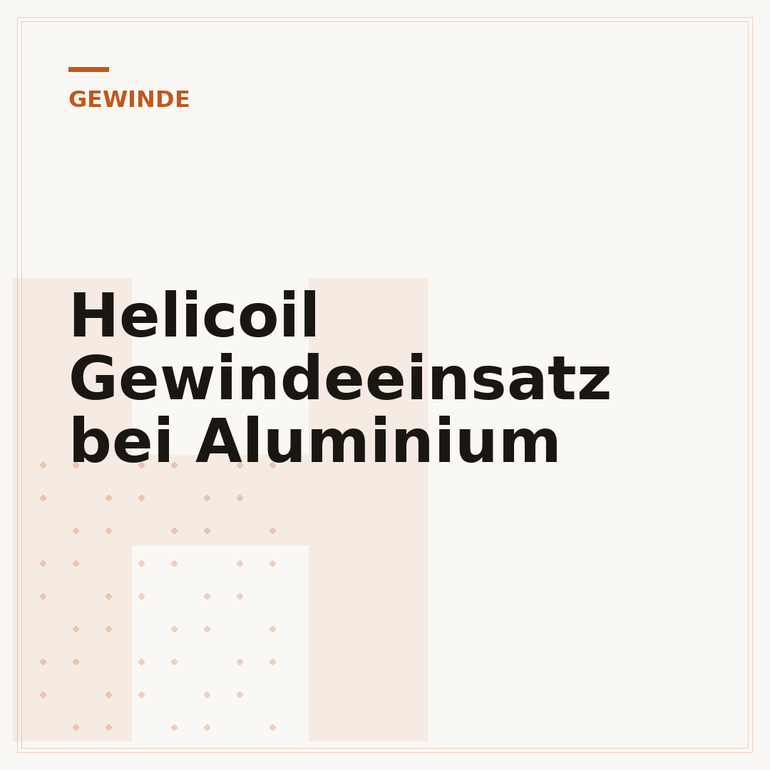 Helicoil Gewindeeinsatz bei Aluminium