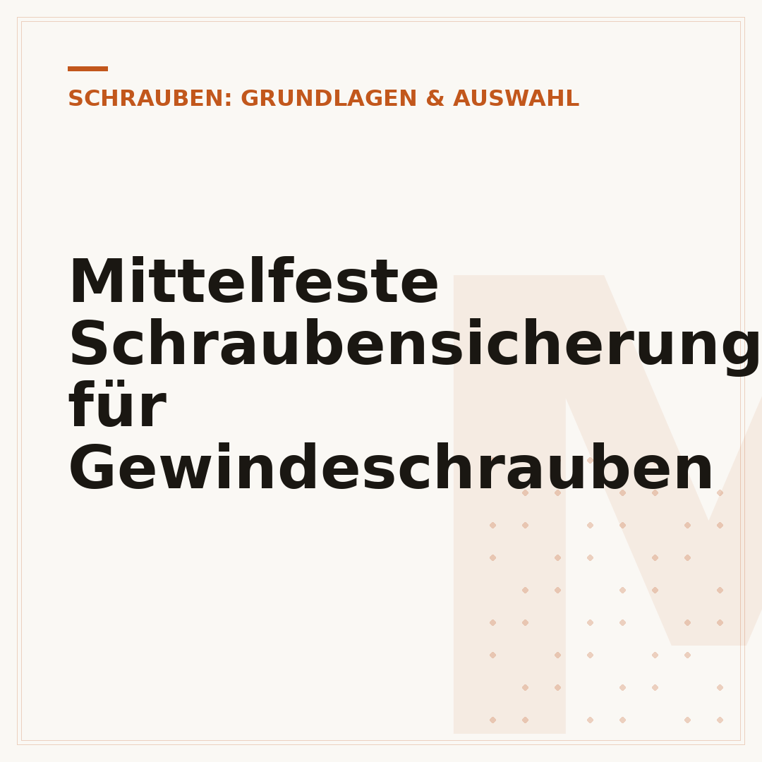 Mittelfeste Schraubensicherung für Gewindeschrauben