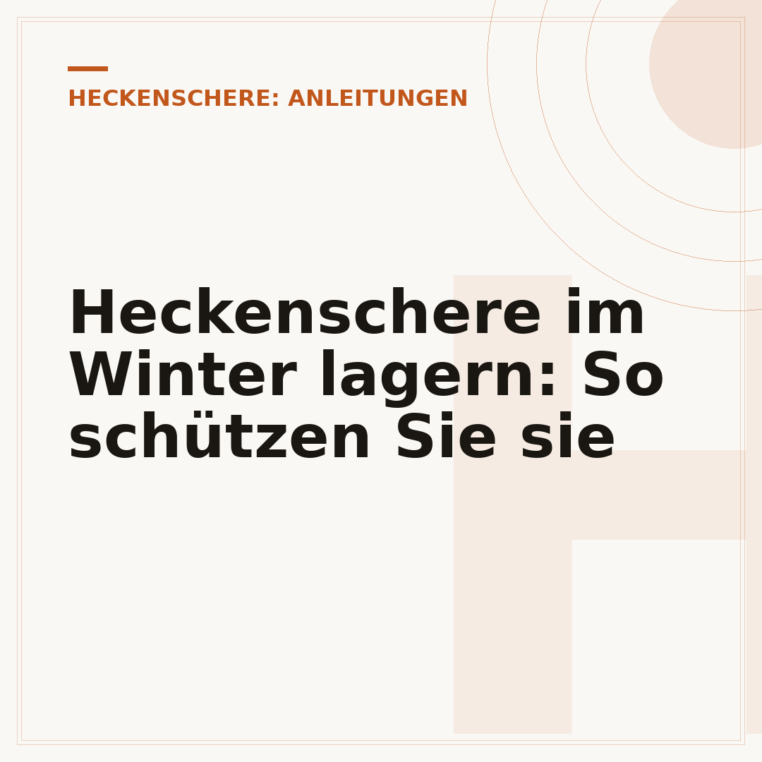 Heckenschere im Winter lagern: So schützen Sie sie