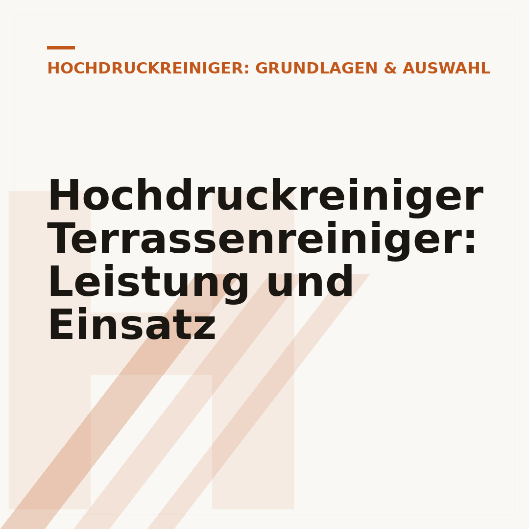 Hochdruckreiniger Terrassenreiniger: Leistung und Einsatz