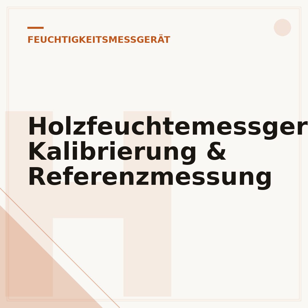Holzfeuchtemessgerät Kalibrierung & Referenzmessung
