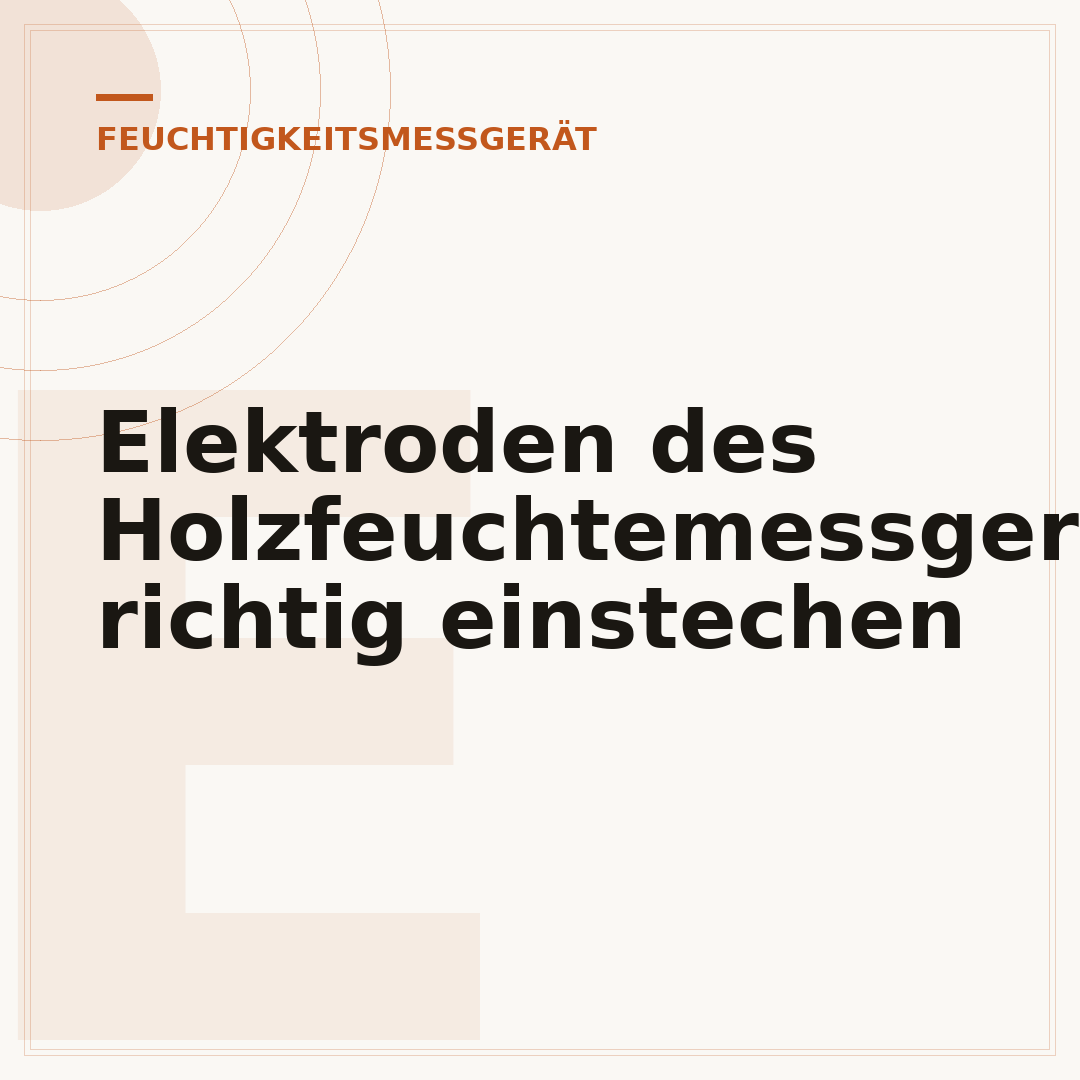 Elektroden des Holzfeuchtemessgeräts richtig einstechen