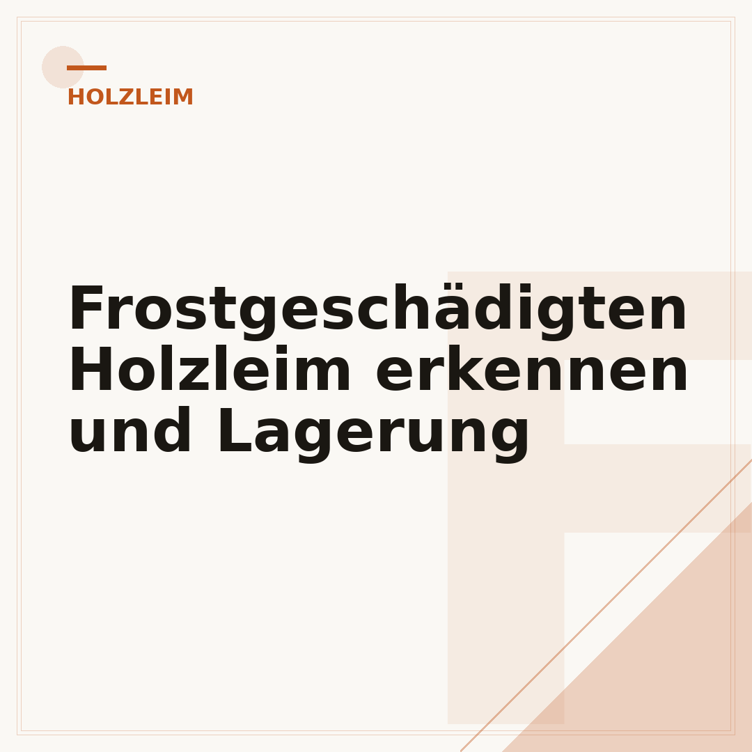 Frostgeschädigten Holzleim erkennen und Lagerung