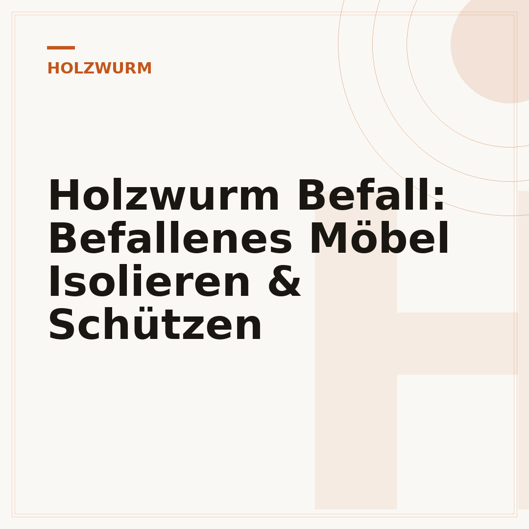 Holzwurm Befall: Befallenes Möbel Isolieren & Schützen