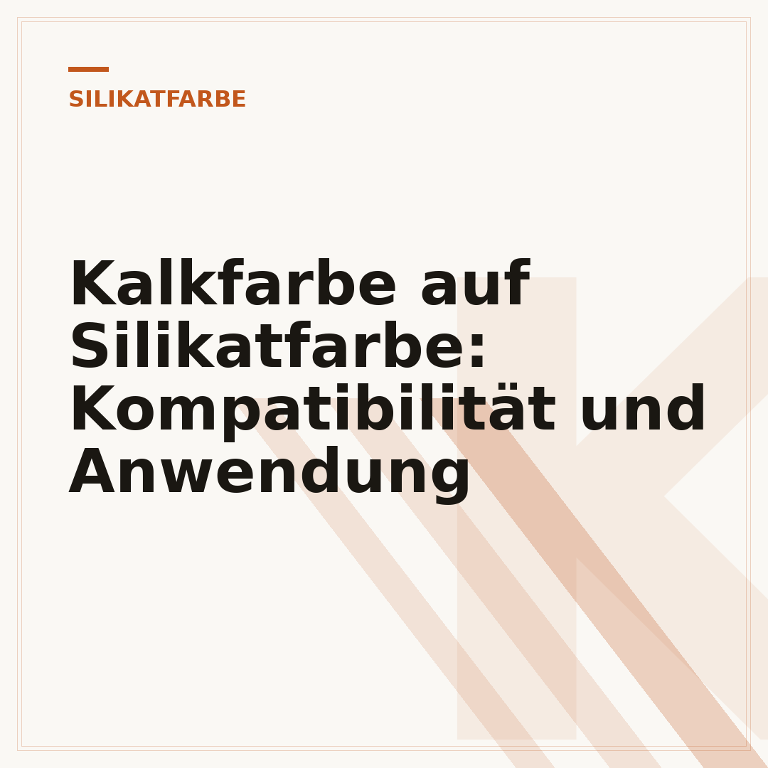 Kalkfarbe auf Silikatfarbe: Kompatibilität und Anwendung