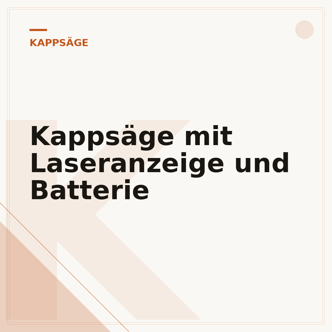 Kappsäge mit Laseranzeige und Batterie