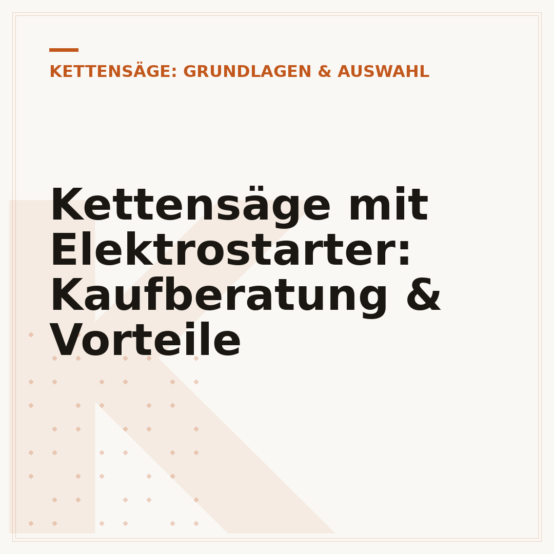 Kettensäge mit Elektrostarter: Kaufberatung & Vorteile