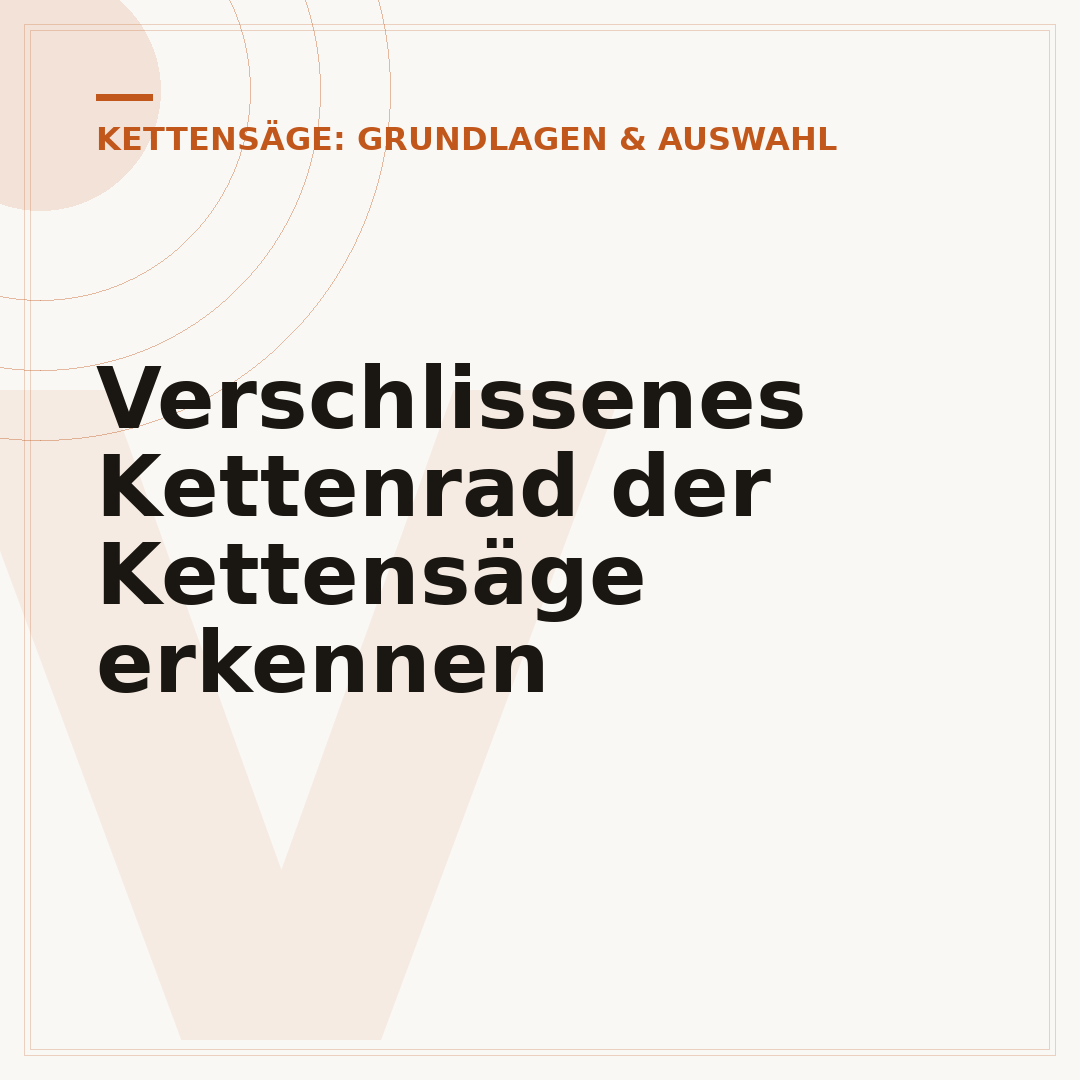 Verschlissenes Kettenrad der Kettensäge erkennen