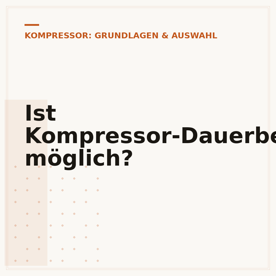 Ist Kompressor-Dauerbetrieb möglich?