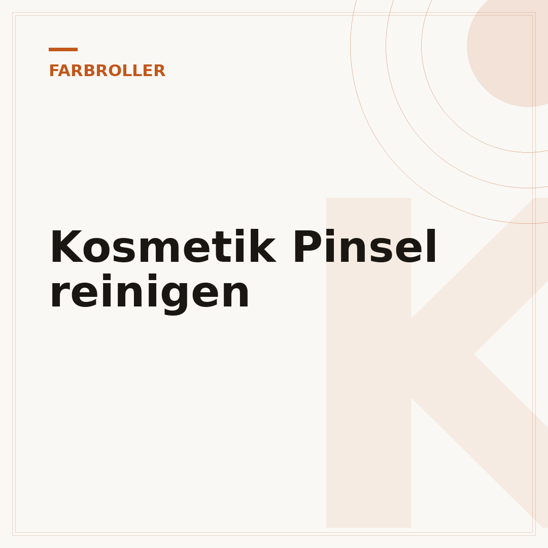 Kosmetik Pinsel reinigen