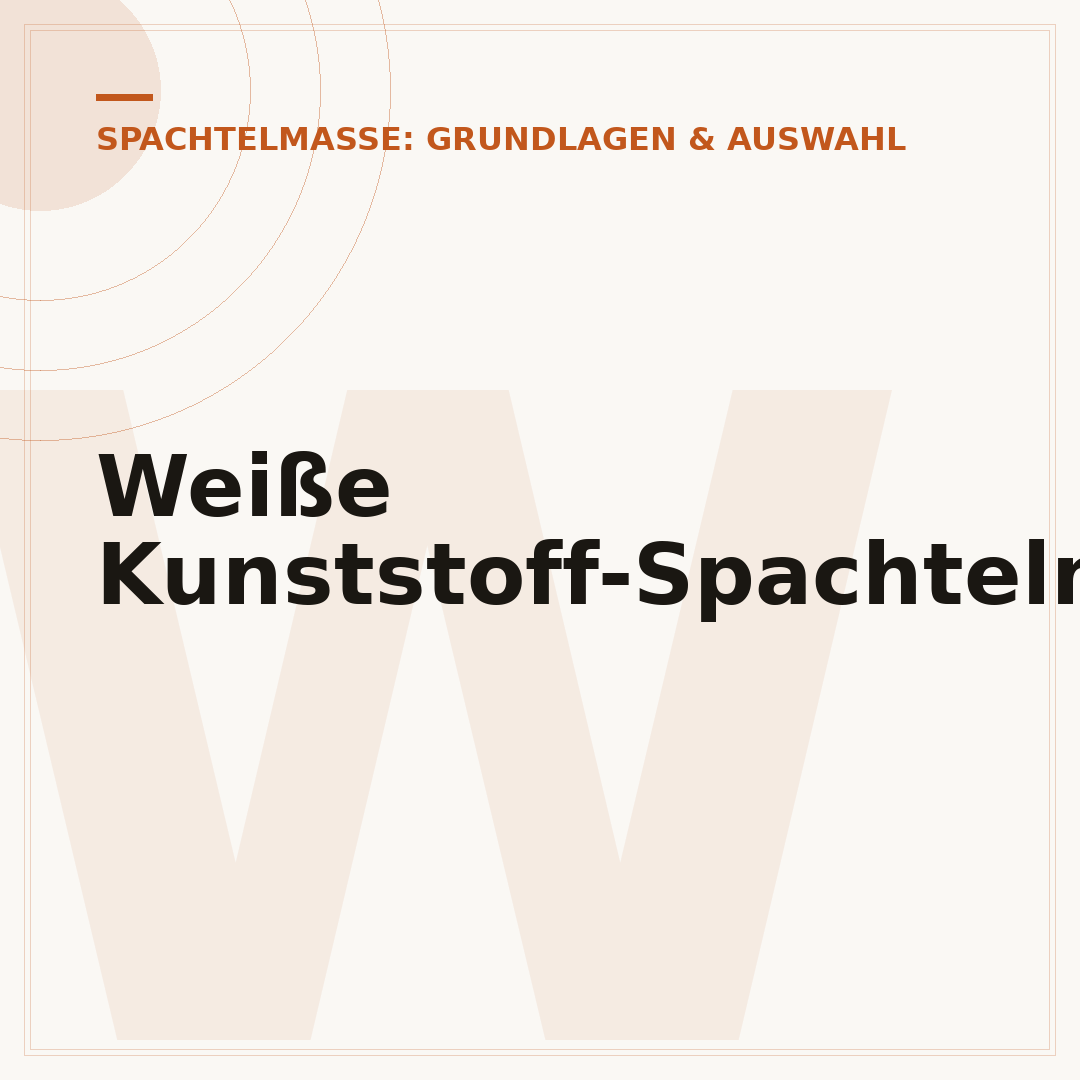 Weiße Kunststoff-Spachtelmasse