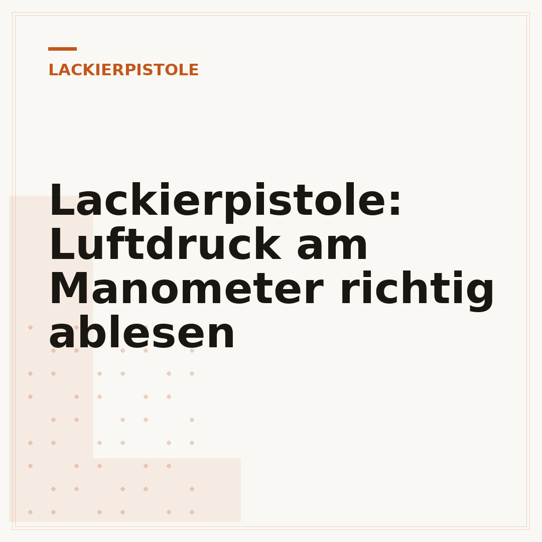 Lackierpistole: Luftdruck am Manometer richtig ablesen