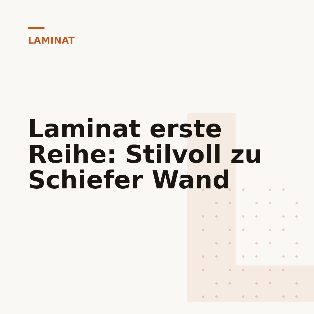Laminat erste Reihe: Stilvoll zu Schiefer Wand