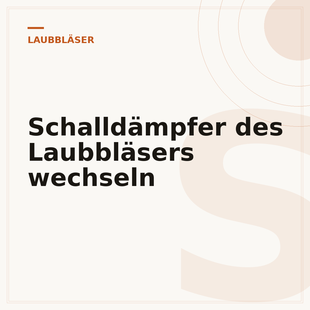 Schalldämpfer des Laubbläsers wechseln