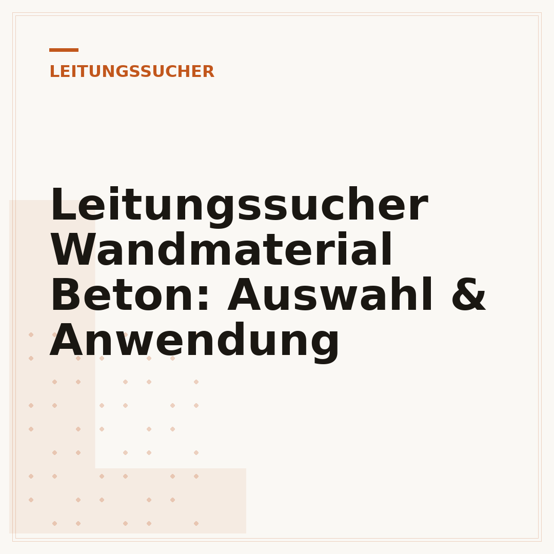 Leitungssucher Wandmaterial Beton: Auswahl & Anwendung