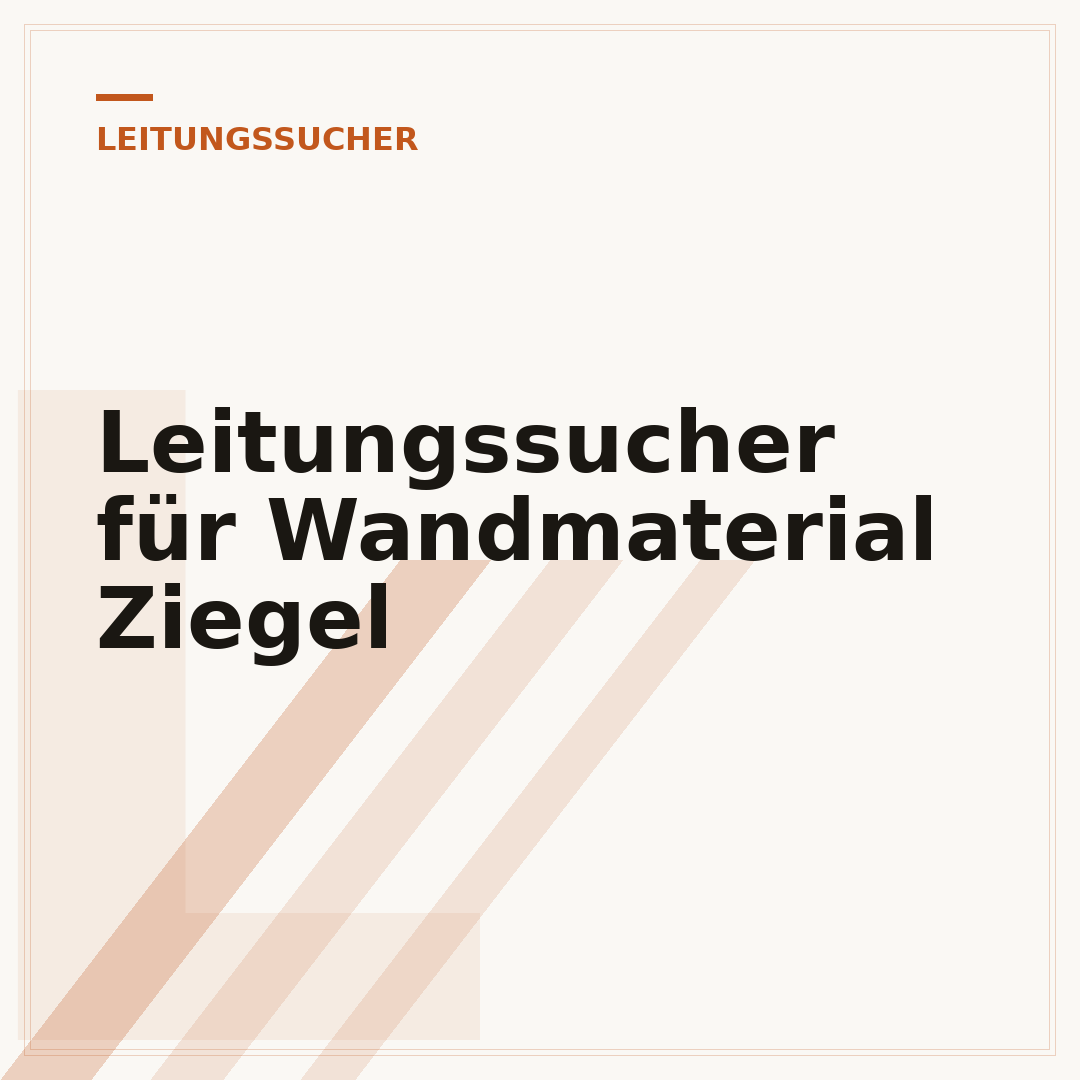 Leitungssucher für Wandmaterial Ziegel