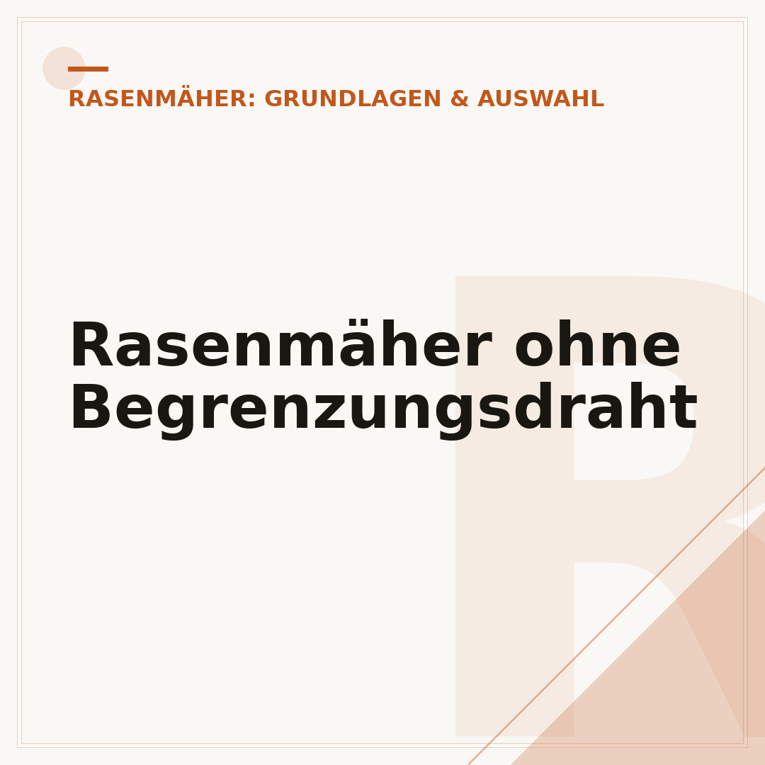 Rasenmäher ohne Begrenzungsdraht