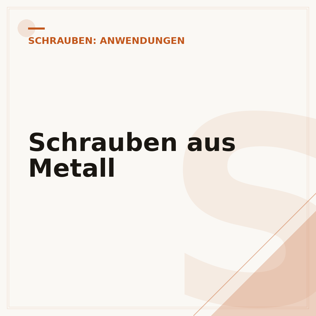 Schrauben aus Metall