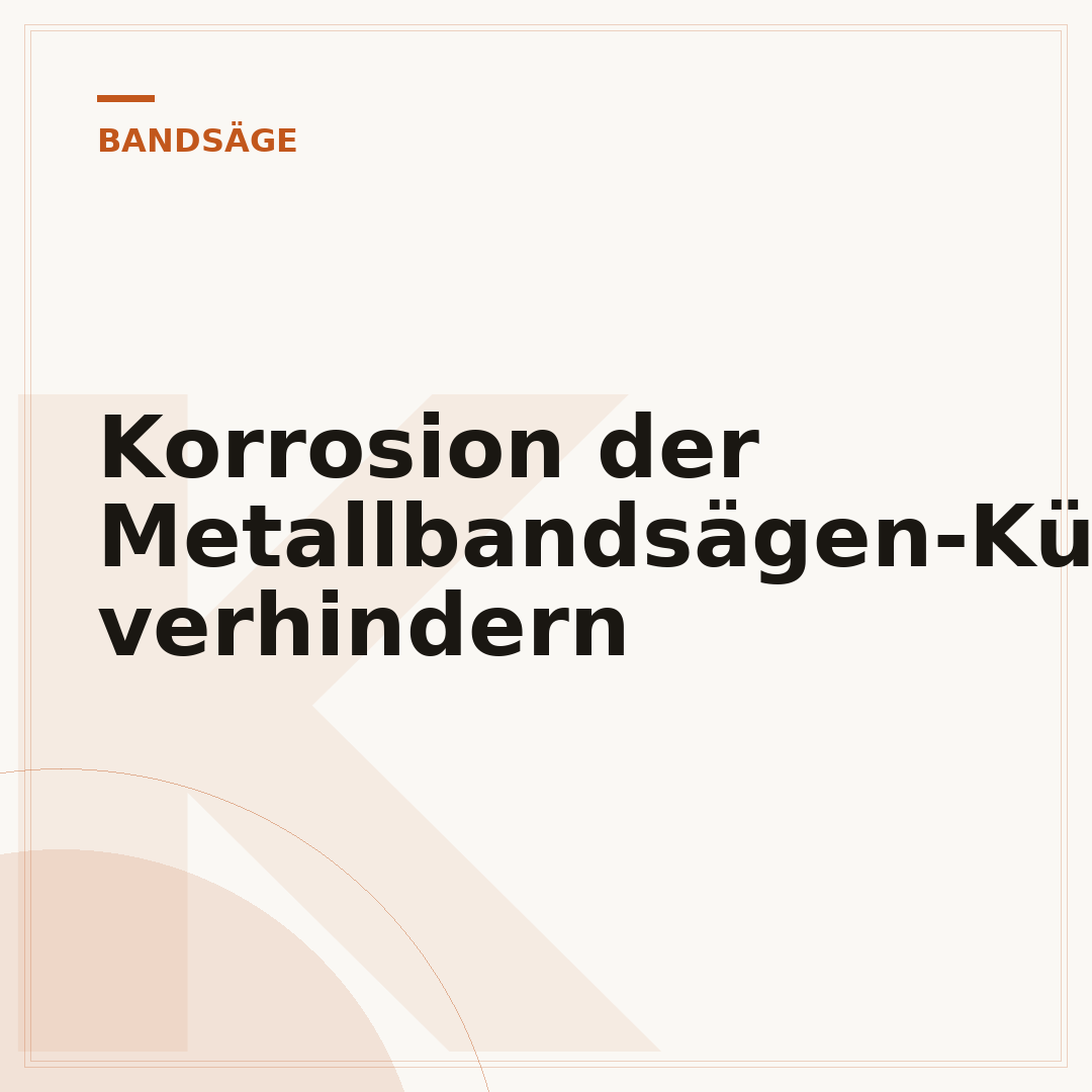 Korrosion der Metallbandsägen-Kühlung verhindern
