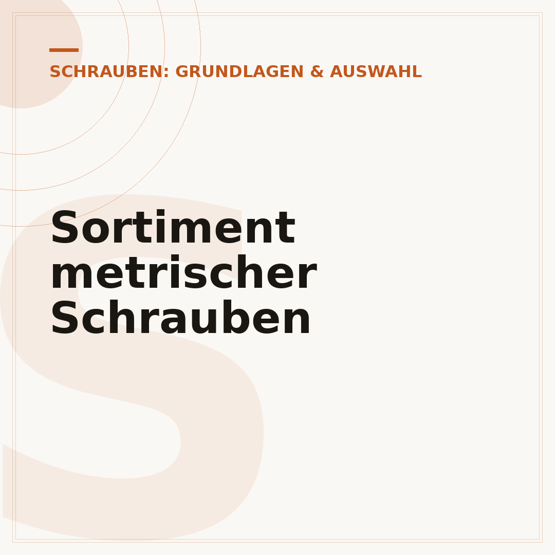 Sortiment metrischer Schrauben