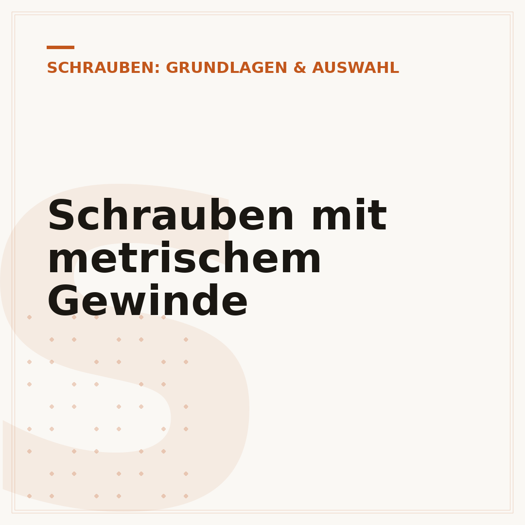 Schrauben mit metrischem Gewinde