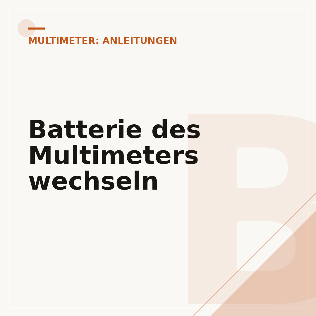 Batterie des Multimeters wechseln