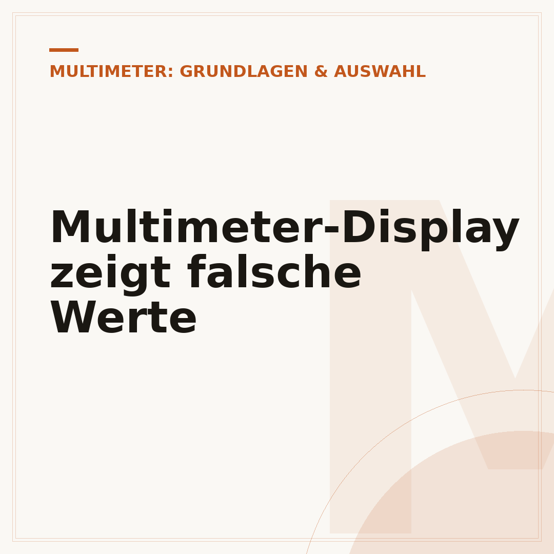Multimeter-Display zeigt falsche Werte