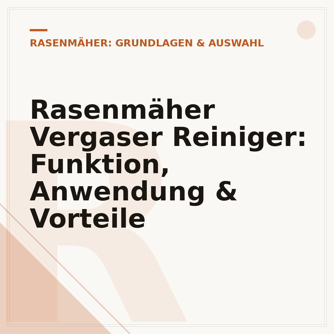 Rasenmäher Vergaser Reiniger: Funktion, Anwendung & Vorteile