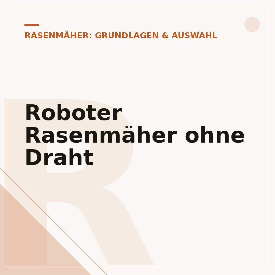 Roboter Rasenmäher ohne Draht