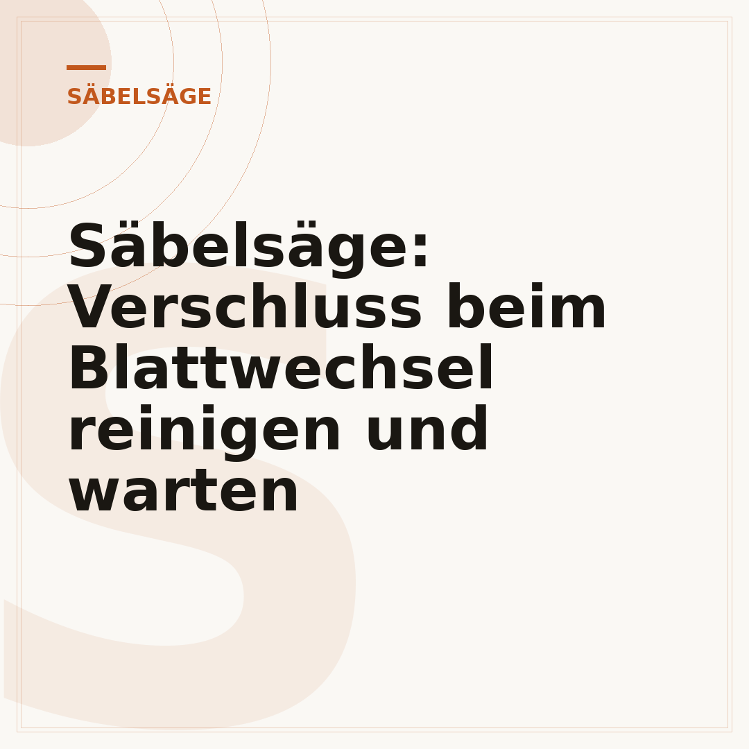 Säbelsäge: Verschluss beim Blattwechsel reinigen und warten