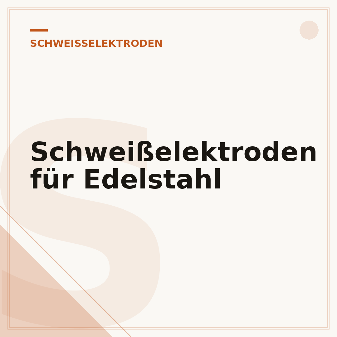 Schweißelektroden für Edelstahl