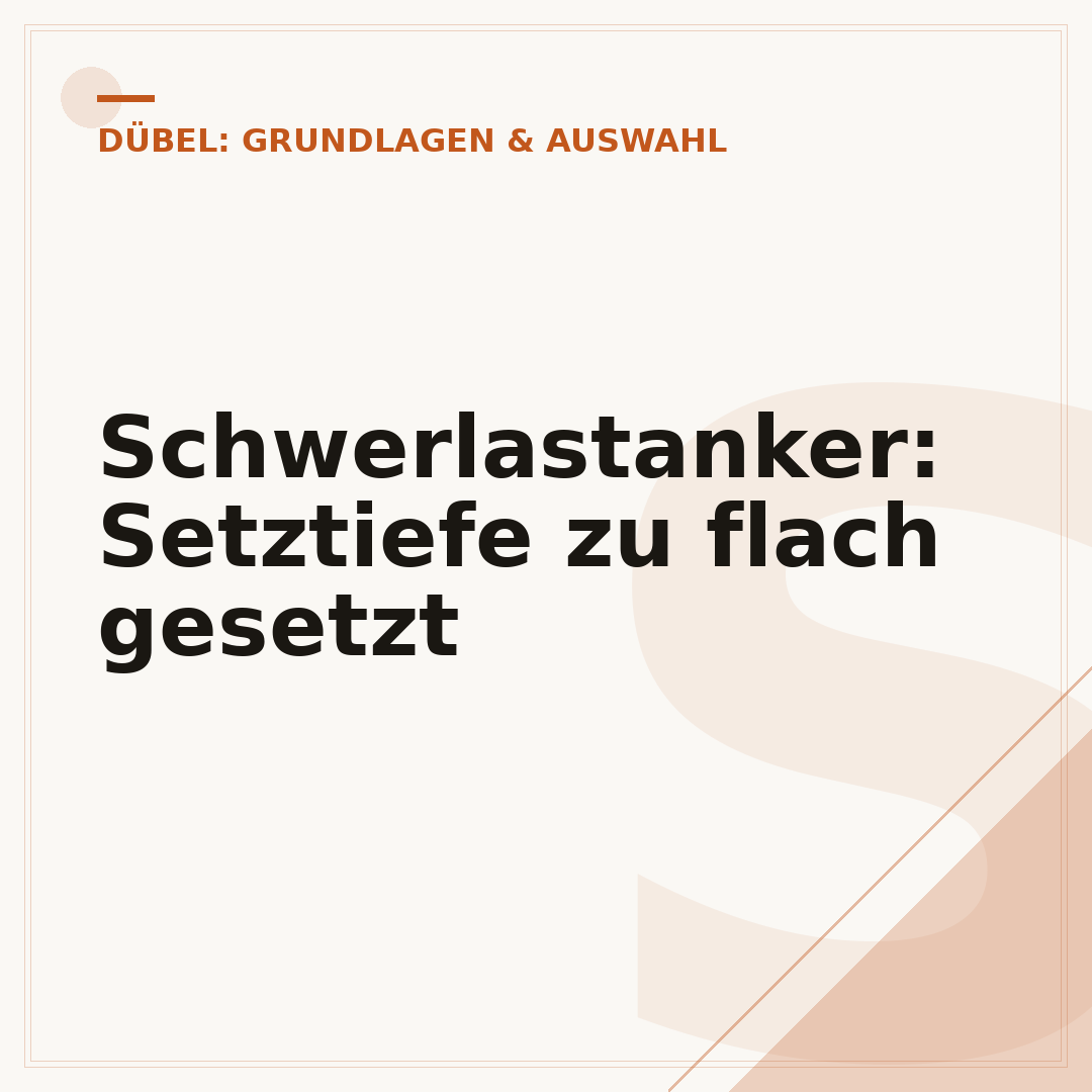 Schwerlastanker: Setztiefe zu flach gesetzt