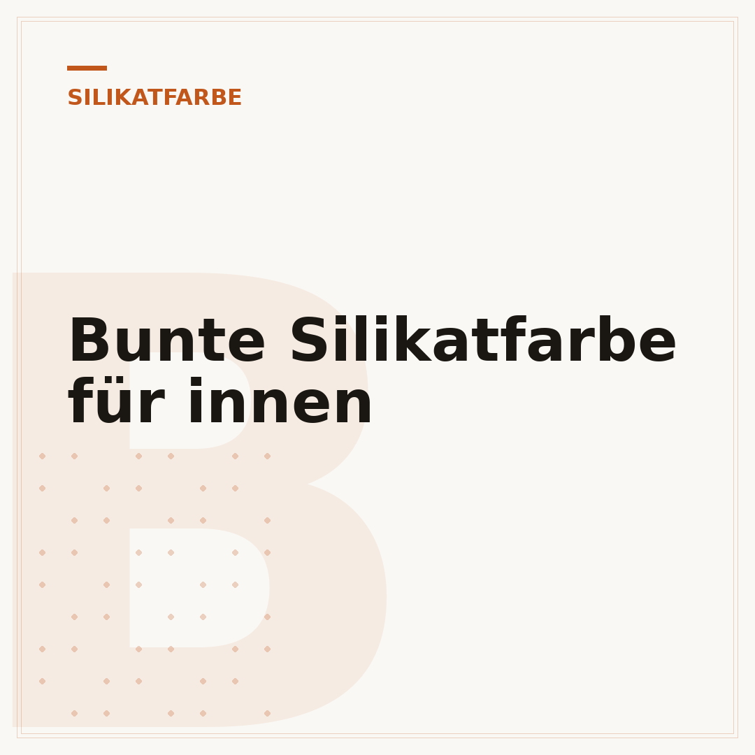 Bunte Silikatfarbe für innen