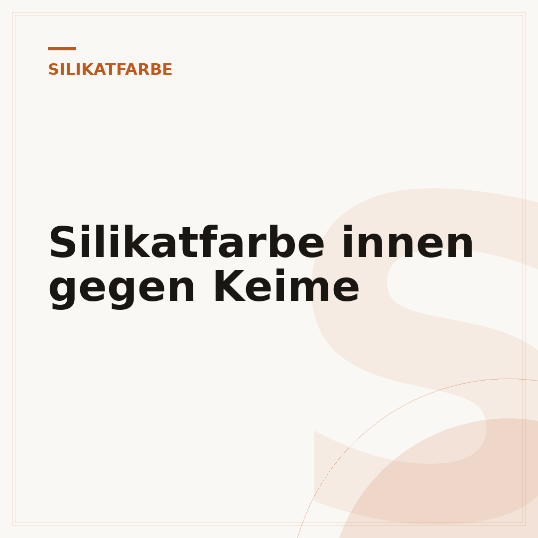Silikatfarbe innen gegen Keime