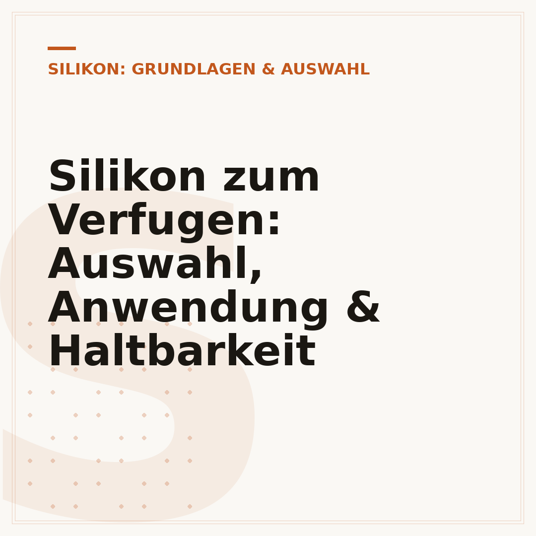 Silikon zum Verfugen: Auswahl, Anwendung & Haltbarkeit