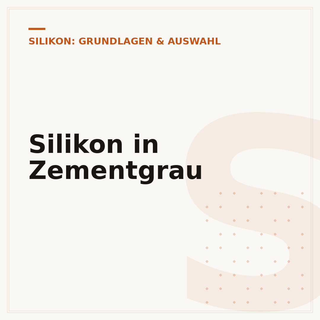 Silikon in Zementgrau